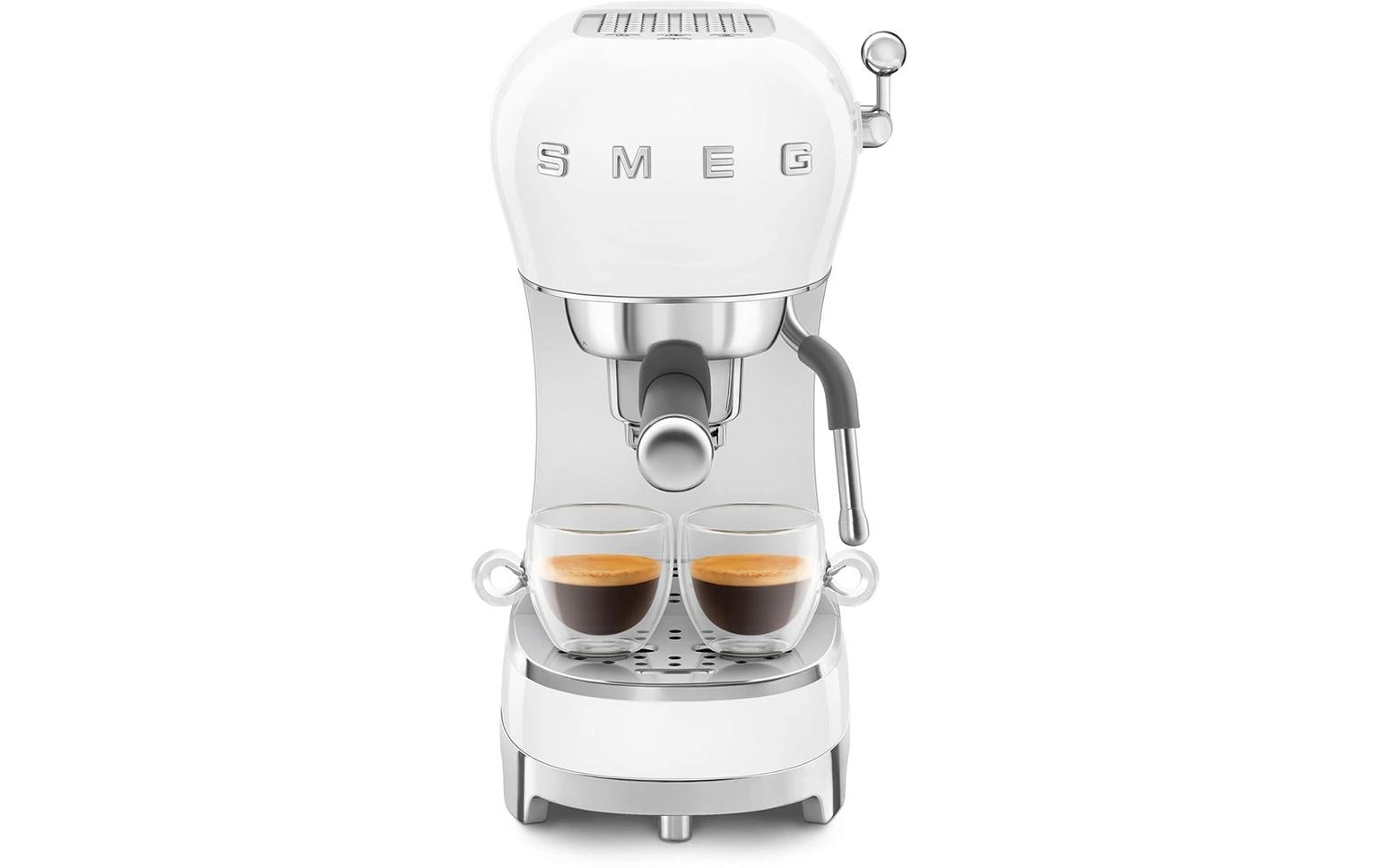 Siebträgermaschine 50's Style ECF02WHEU Weiss<br>Espresso Kaffeemaschine