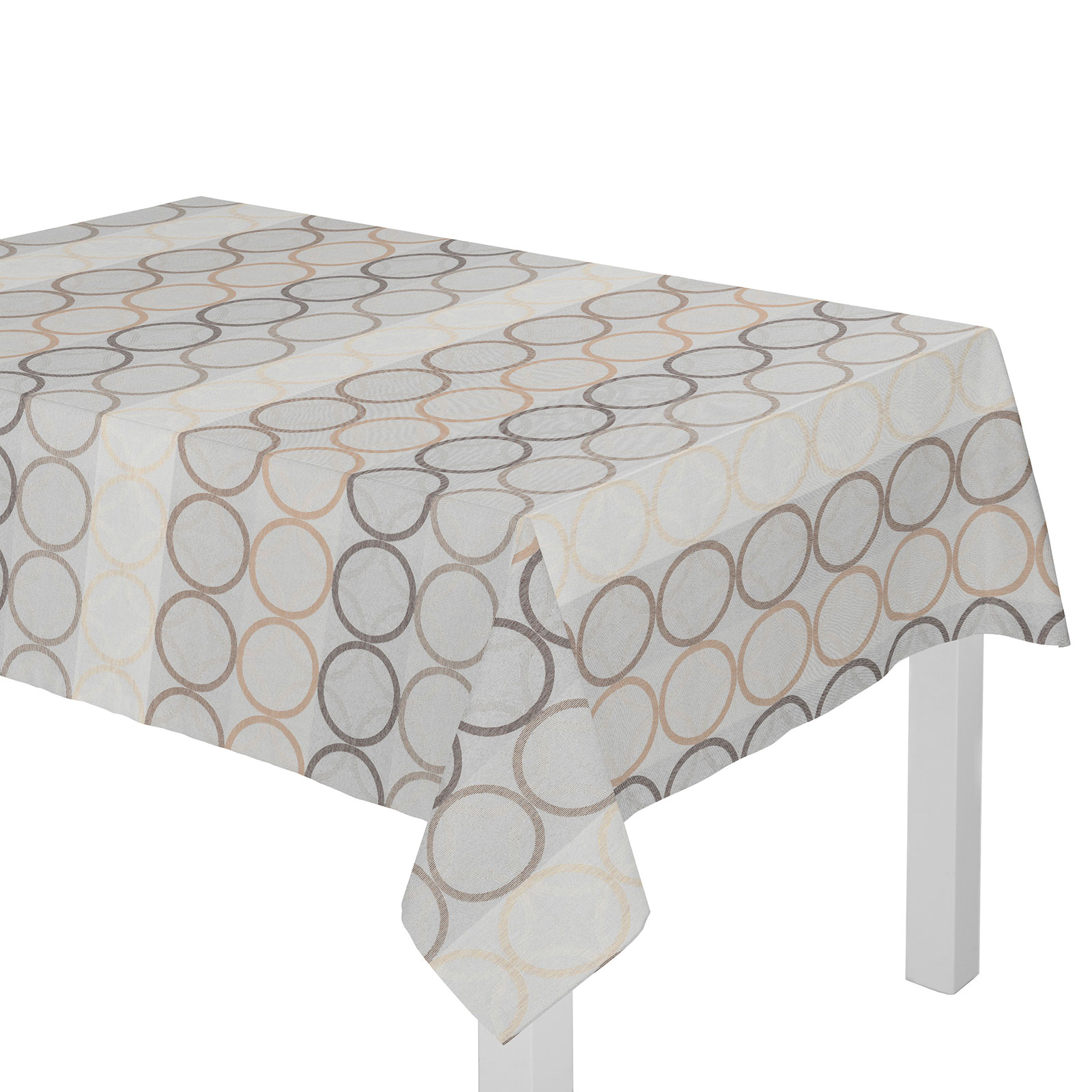 Tischdecke mit Kuvertsaum ZIRBELLO - braun - 85x85 cm