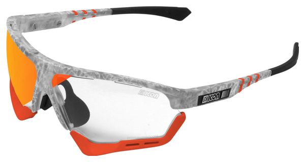 Scicon Sports Aerocomfort SCN XT XL Lunettes De Soleil De Performance Sportive (Miroir Rouge Photochromique Scnxt/Matt Gelé)