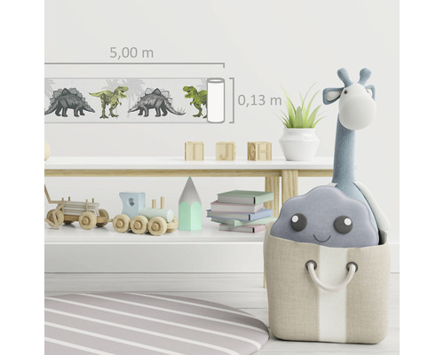 Border 35836-1 Little Stars grijze dinosaurussen