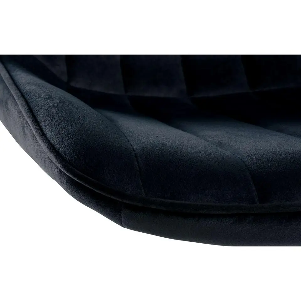CLP Barkruk Toni zwart Frame - Fluweel - zwart