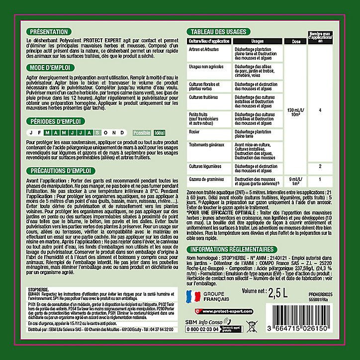 Désherbant polyvalent Protect Expert 2,5L