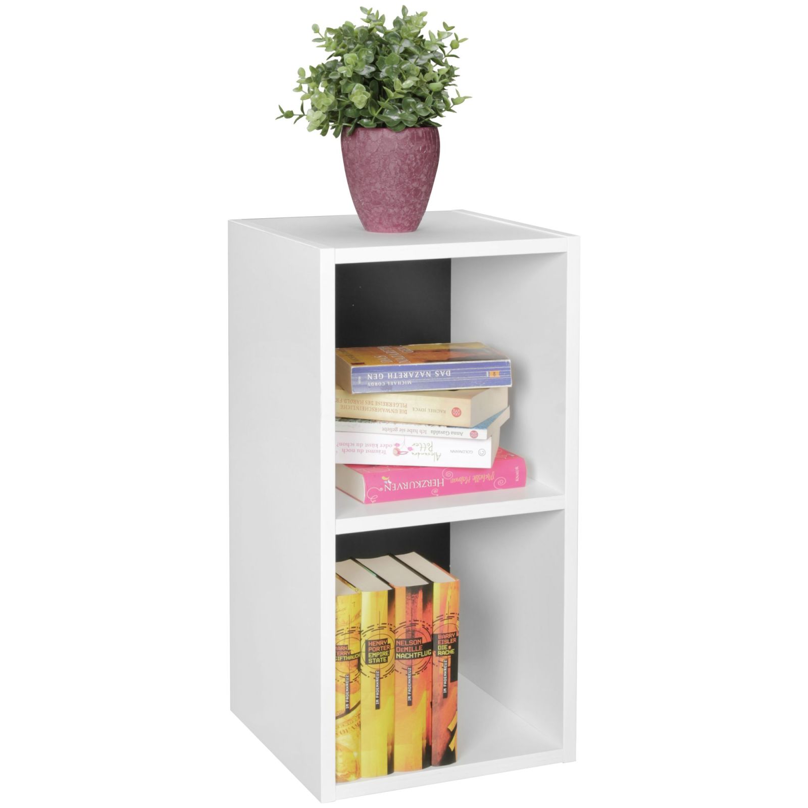Standregal - weiß-schwarz - 60 cm hoch