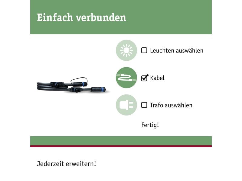 Paulmann Verbindungskabel Plug & Shine 1 m mit 3 Anschlussb Verbindungskabel 1 Input - 3 Output