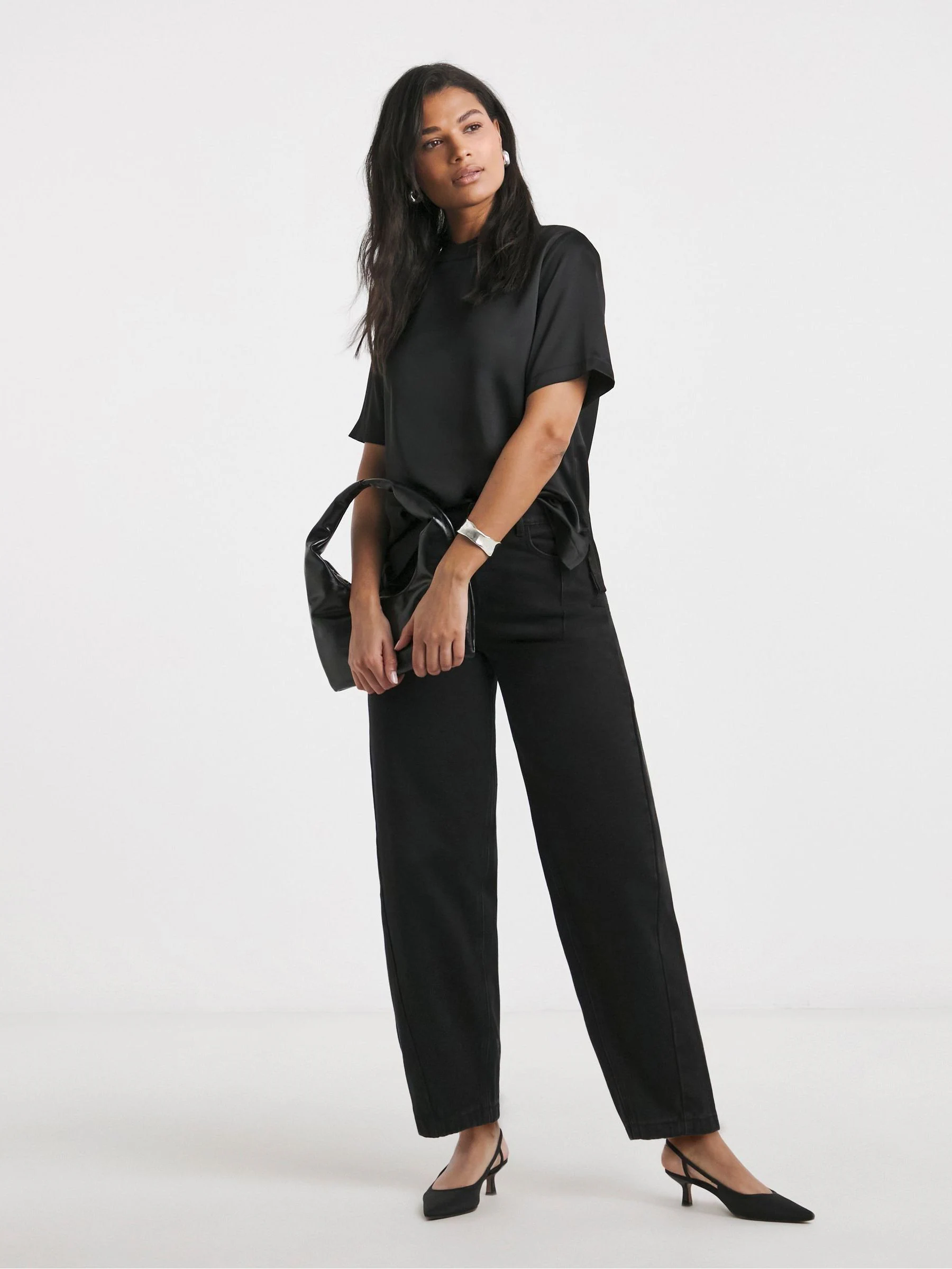 Simply Be 100% Cotton Barrel Leg Jeans