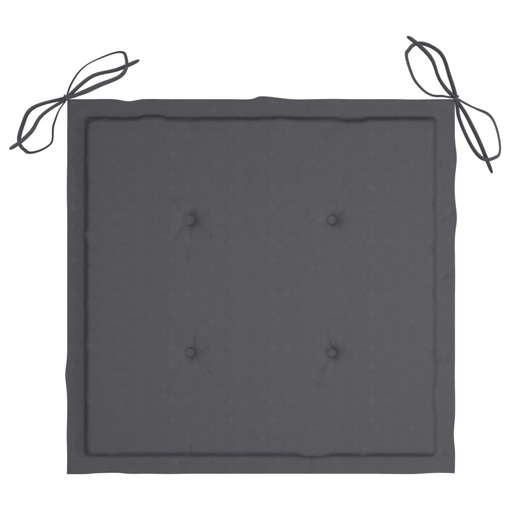 Mobilier à dîner d'extérieur pliable 5 pièces avec coussins bambou