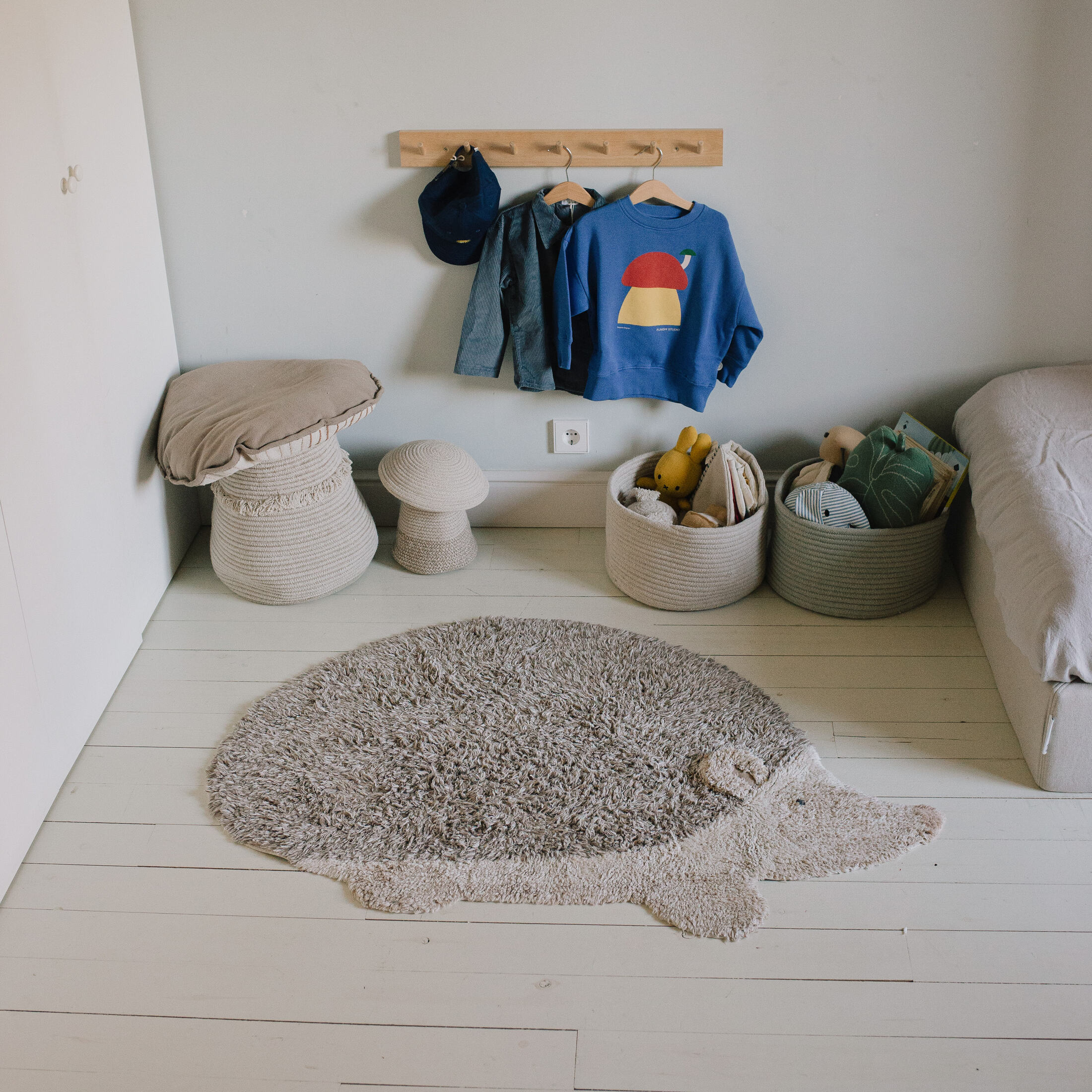 ANIMAL RUGS - Tapis ours lavable en coton | Marron