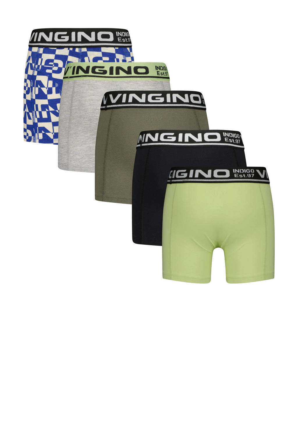 boxershort Mix - set van 5 limegroen/multicolor