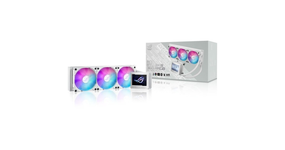 ASUSROG RYUJIN III 360 ARGB White edition waterkoeling  (Wit, 4-pins PWM fan-connector, Tweedekans)