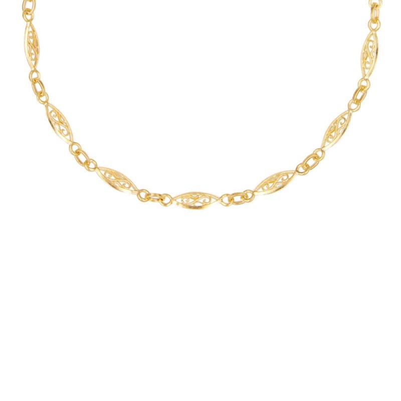 Collier Or Jaune Maille Filigrane - Femme