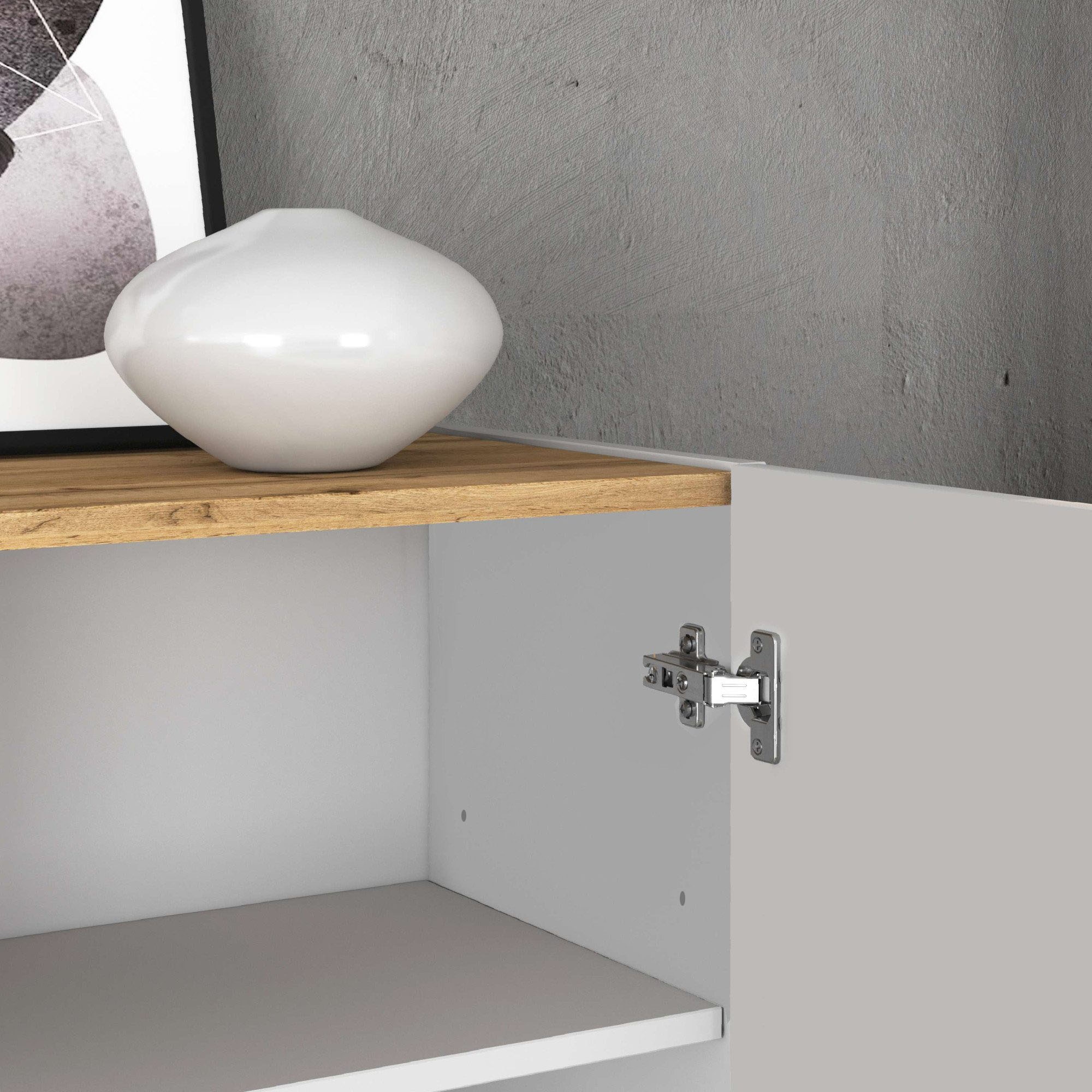 INOSIGN Sideboard »GARDA, Kommode, Schrank, untere Türen mit Push-to-Open, Made in Italy« 1 Stk. tlg. 4 Türen, 2 Schubladen, grifflos Breite 200 cm