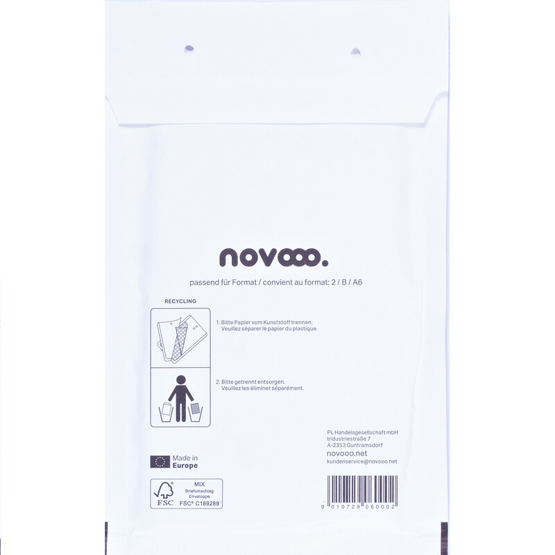 novooo Luftpolstertaschen Professional, 140 x 225 mm, weiss, 100 Stück