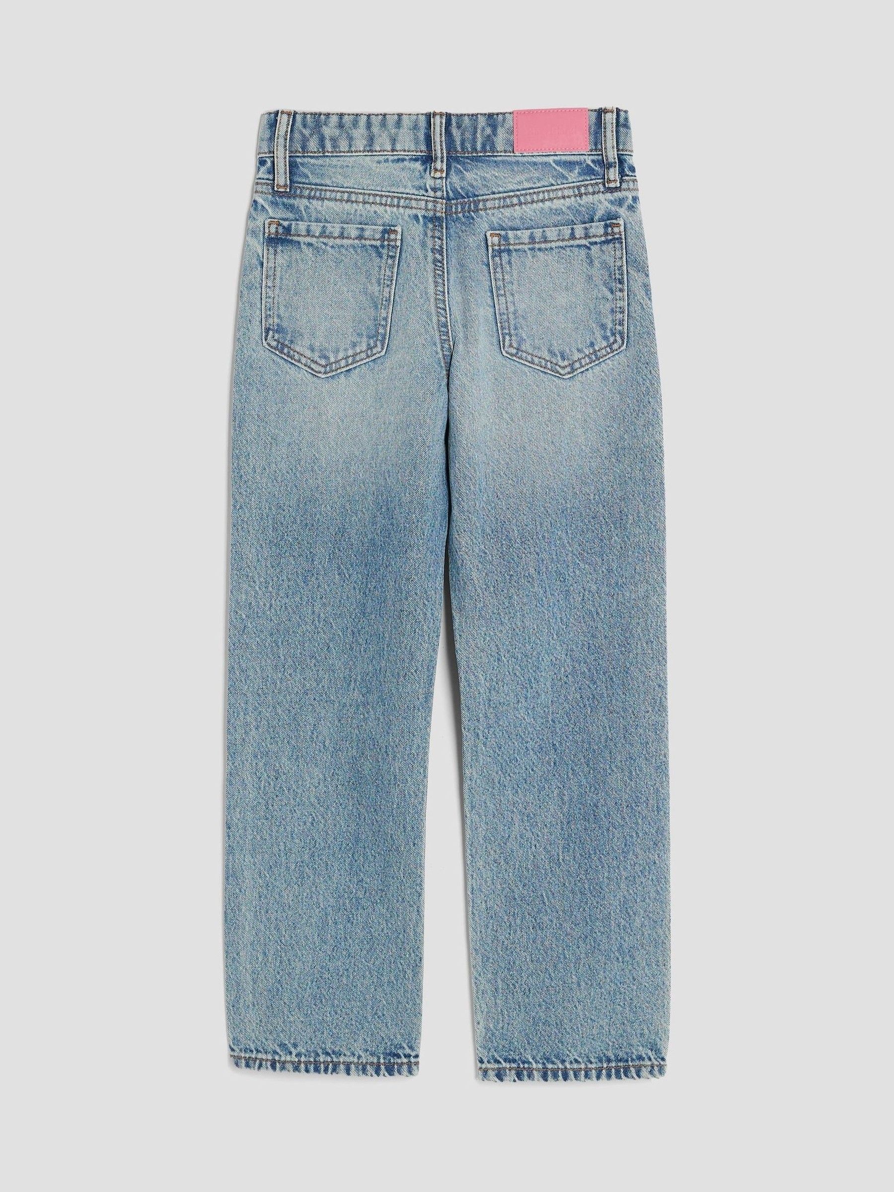 River Island Girls Pearl Flower Print Straight Jeans