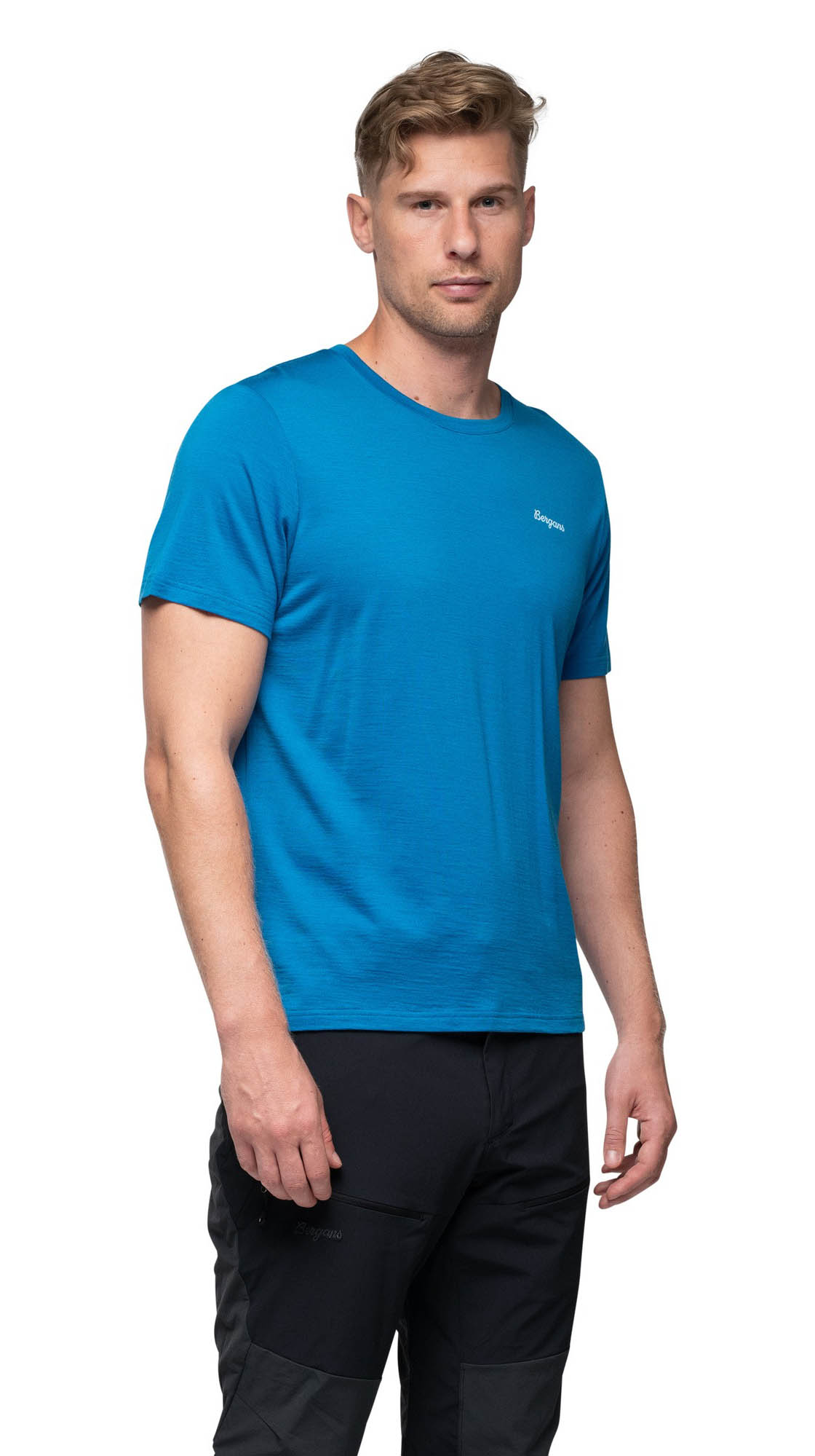 Rabot Emblem Wool Tee Herre Dark Aqua Lagoon