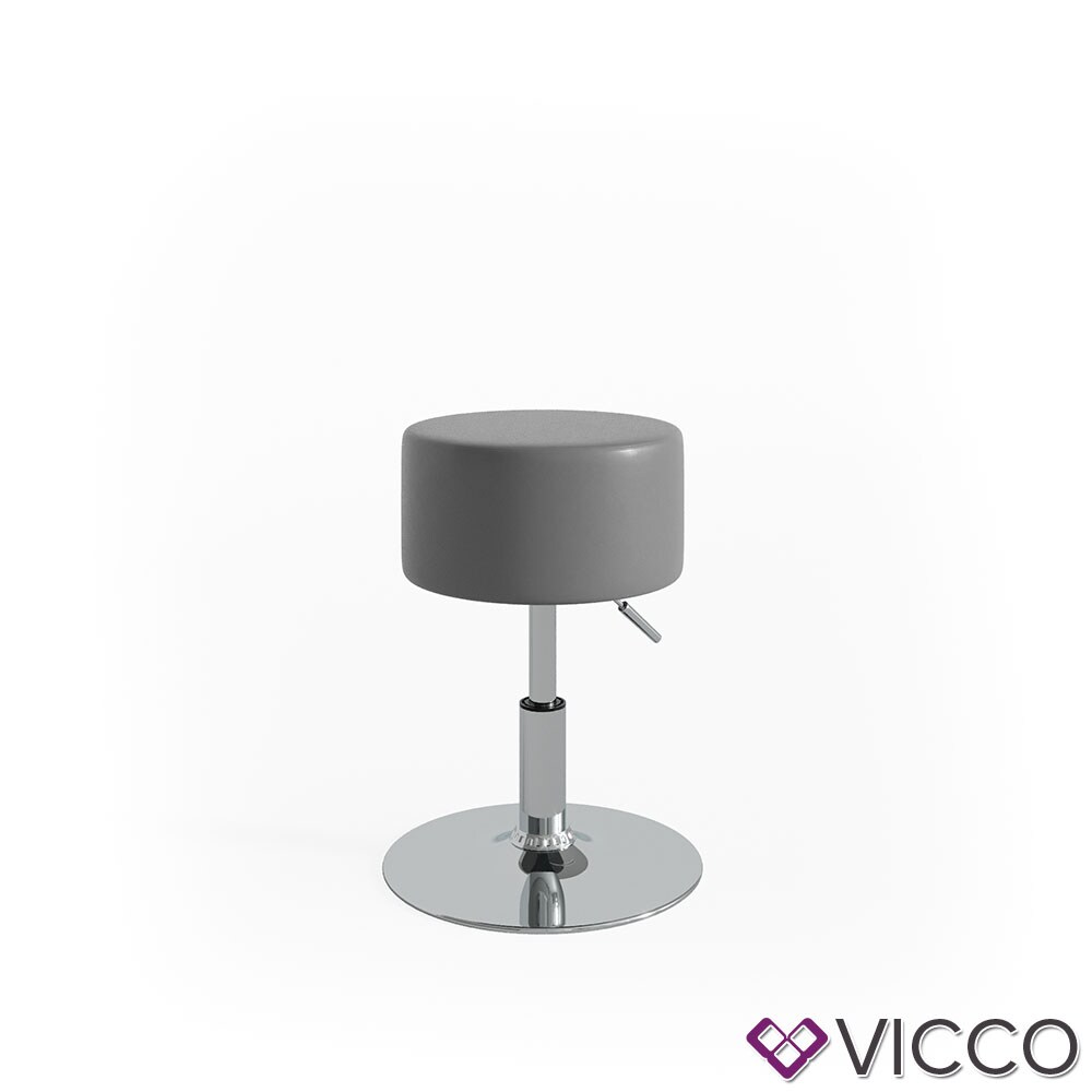 VICCO Design Hocker Schminkhocker höhenverstellbar in grau