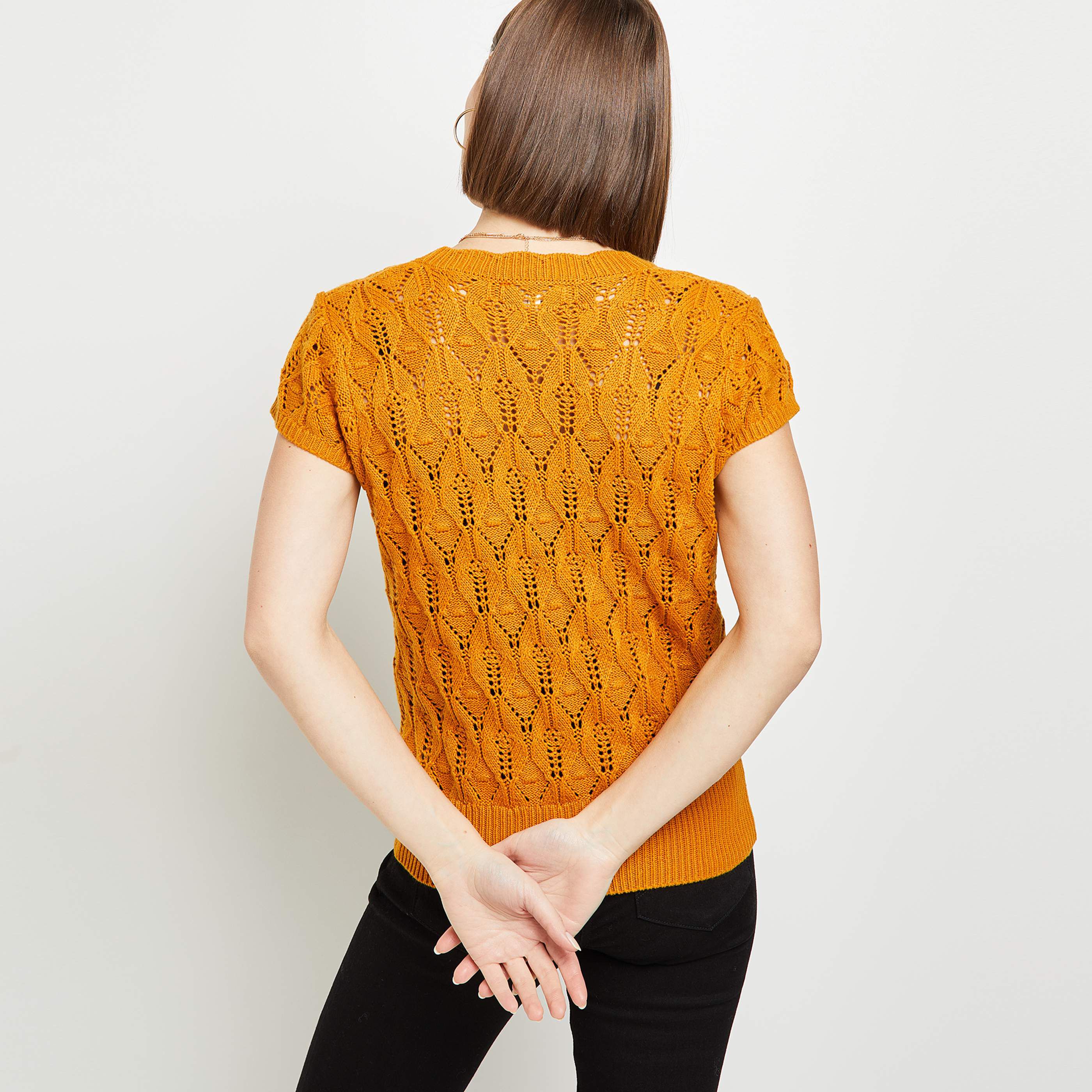 Gilet ajouré femme - SAFRAN