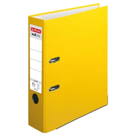 Herlitz Ordner PP A4 8cm FSC-Mix maXfile protect gelb