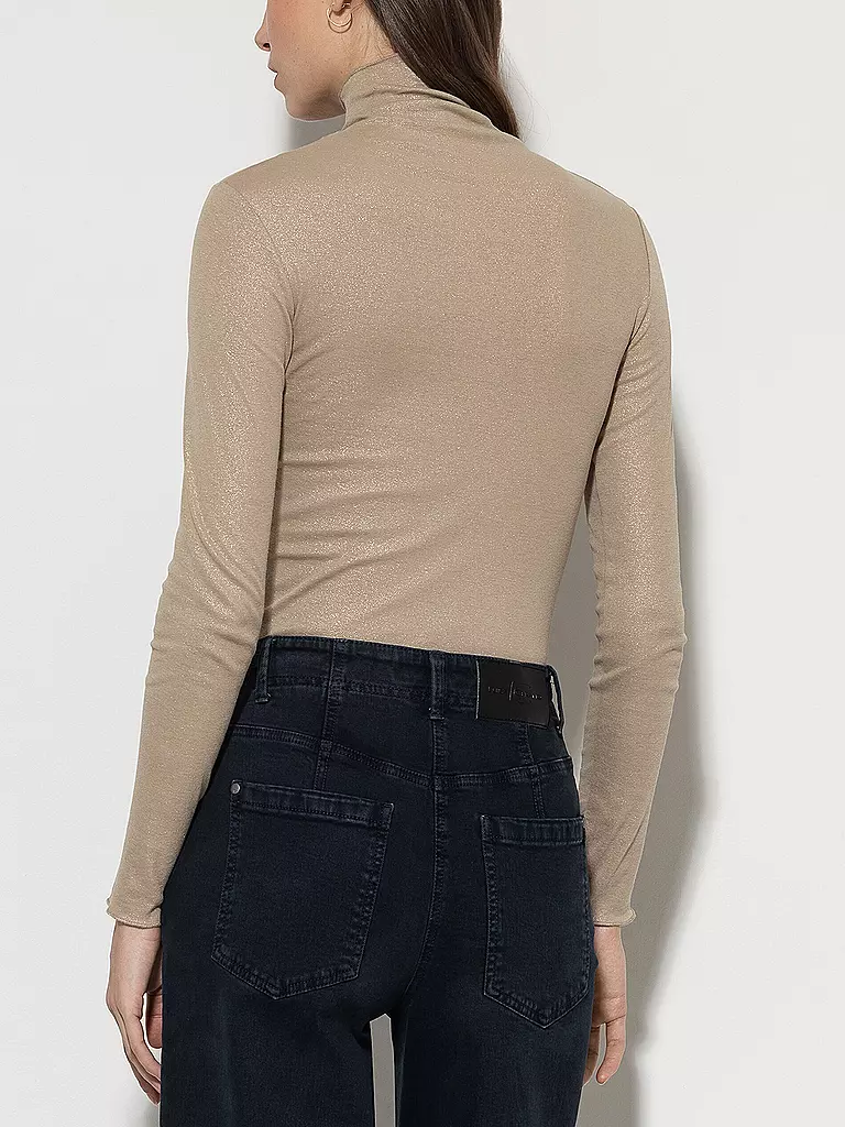 LUISA CERANO Rollkragenshirt gold
