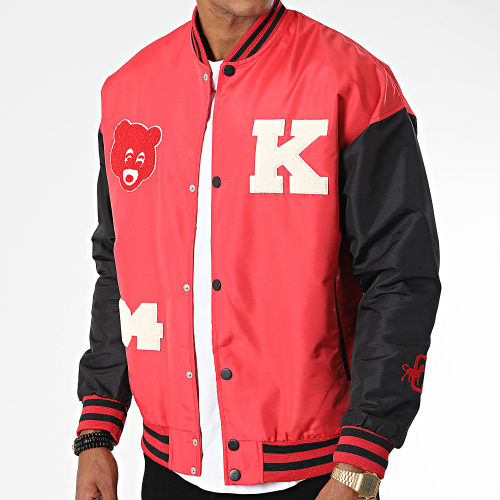Veste Teddy LL2019 Rouge Noir