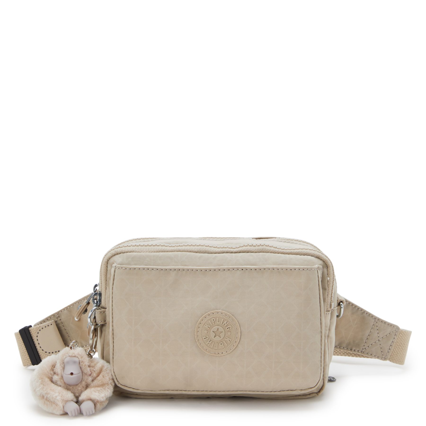 ABANU MULTI Mini sac 2 en 1 banane et à bandoulière - Signature Beige Embossed