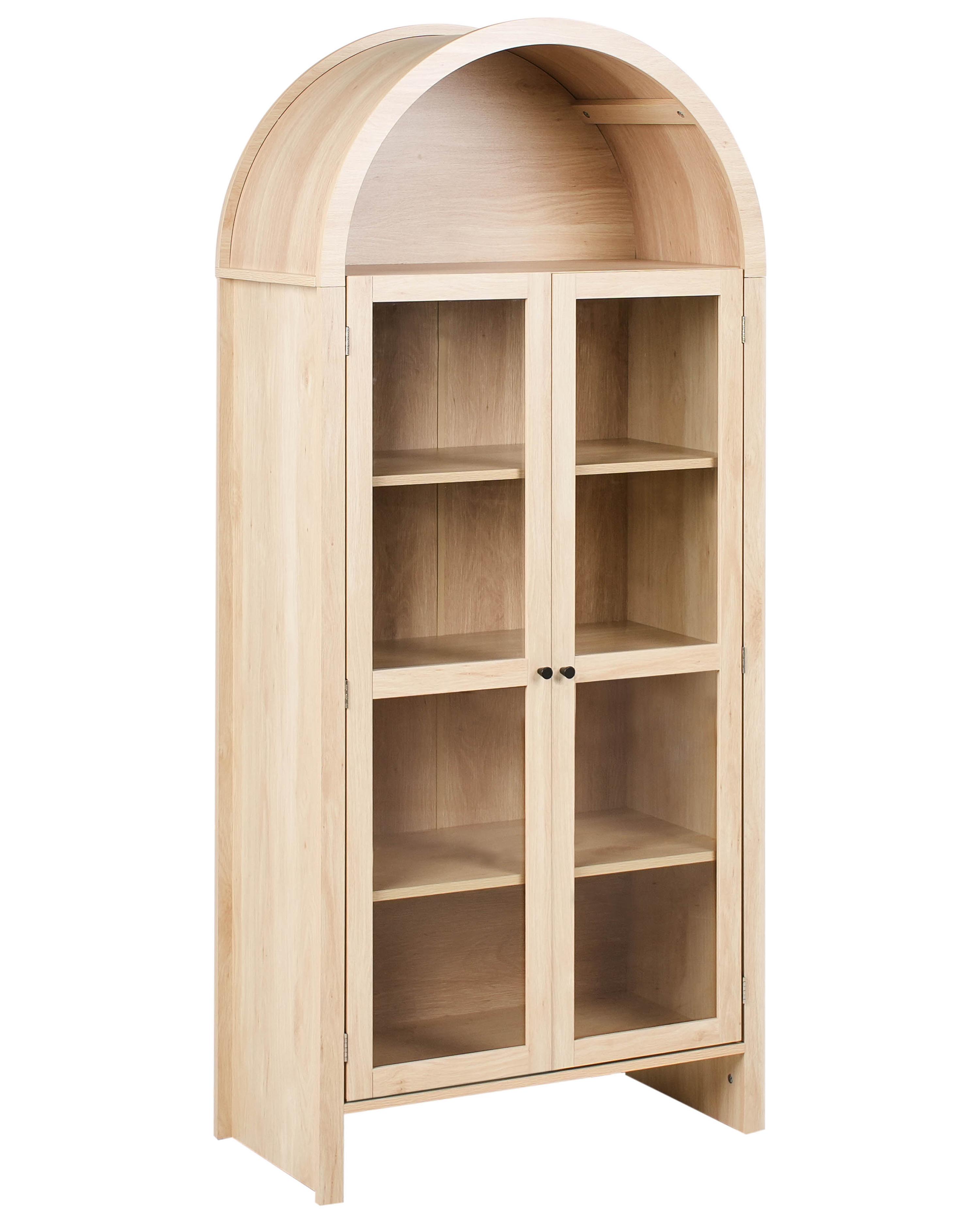 Glazen vitrinekast GLENWOOD 79 cm Lichtbruin