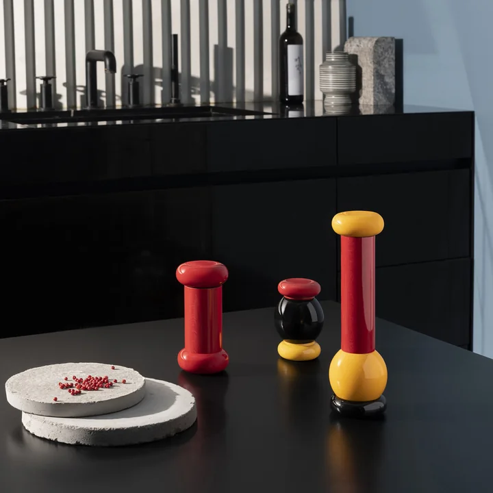 Alessi - Pfeffermühle MP0210 1, gelb / schwarz / weiss