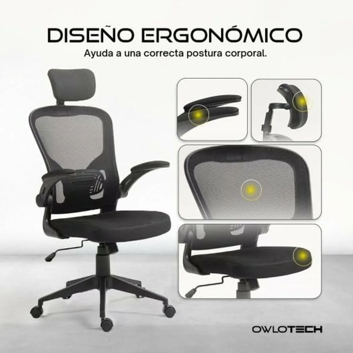 Owlotech Chaise de Bureau - Noir