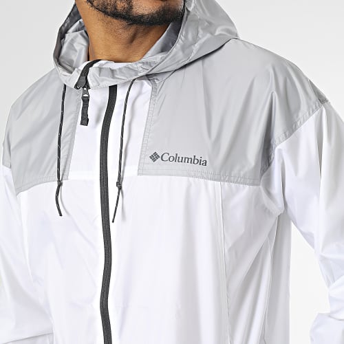 Coupe-vent Zippé Capuche Flash Challenger Blanc Gris