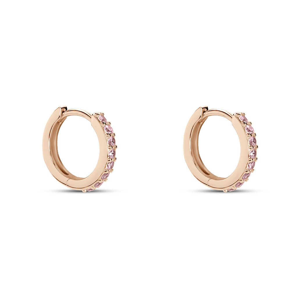 Créoles Rio Argent Rose Oxyde De Zirconium