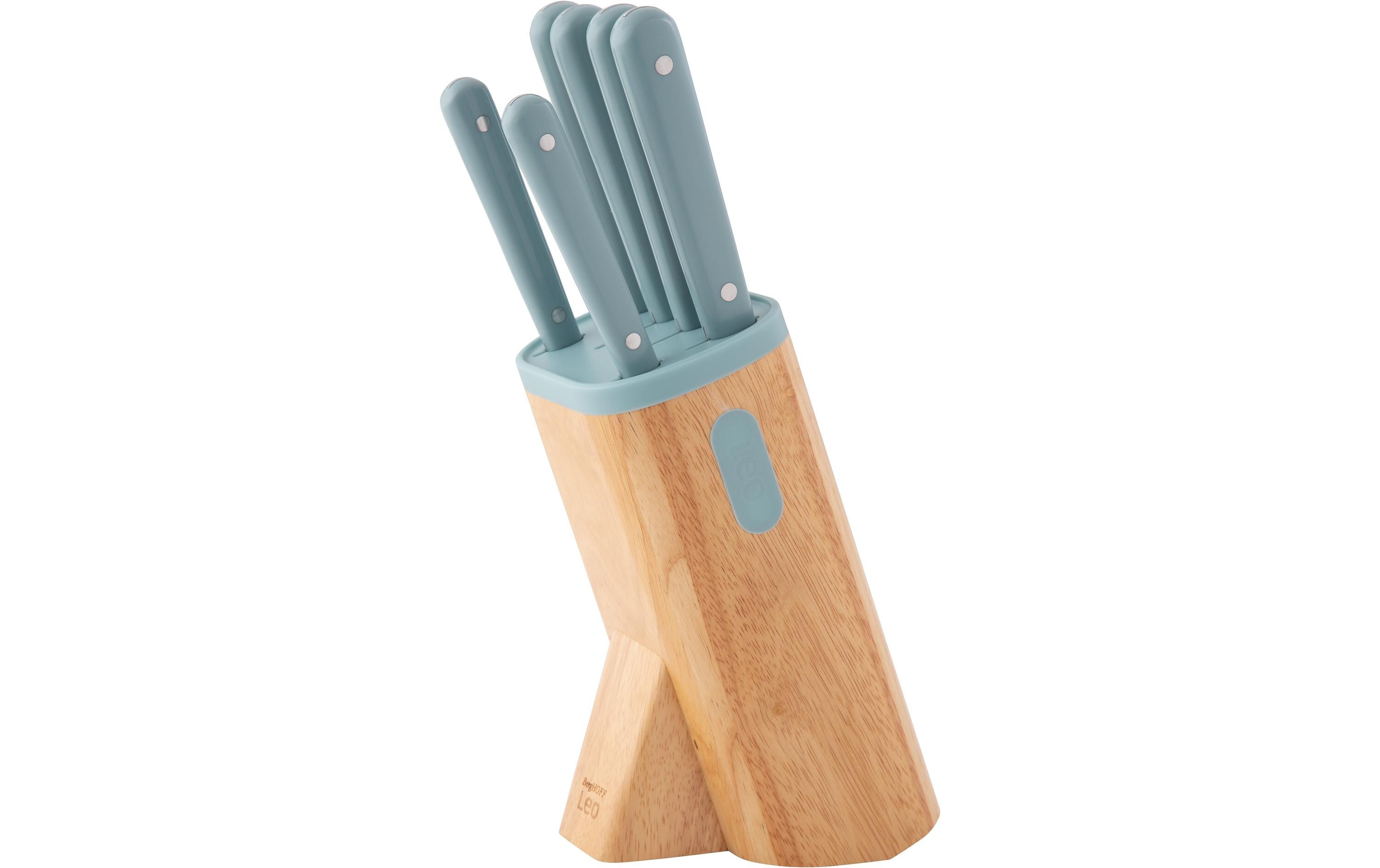 Messerblock-Set mit Messer Leo Slate 7-teilig, Grün7-tlg, Messerblock-Set Slate