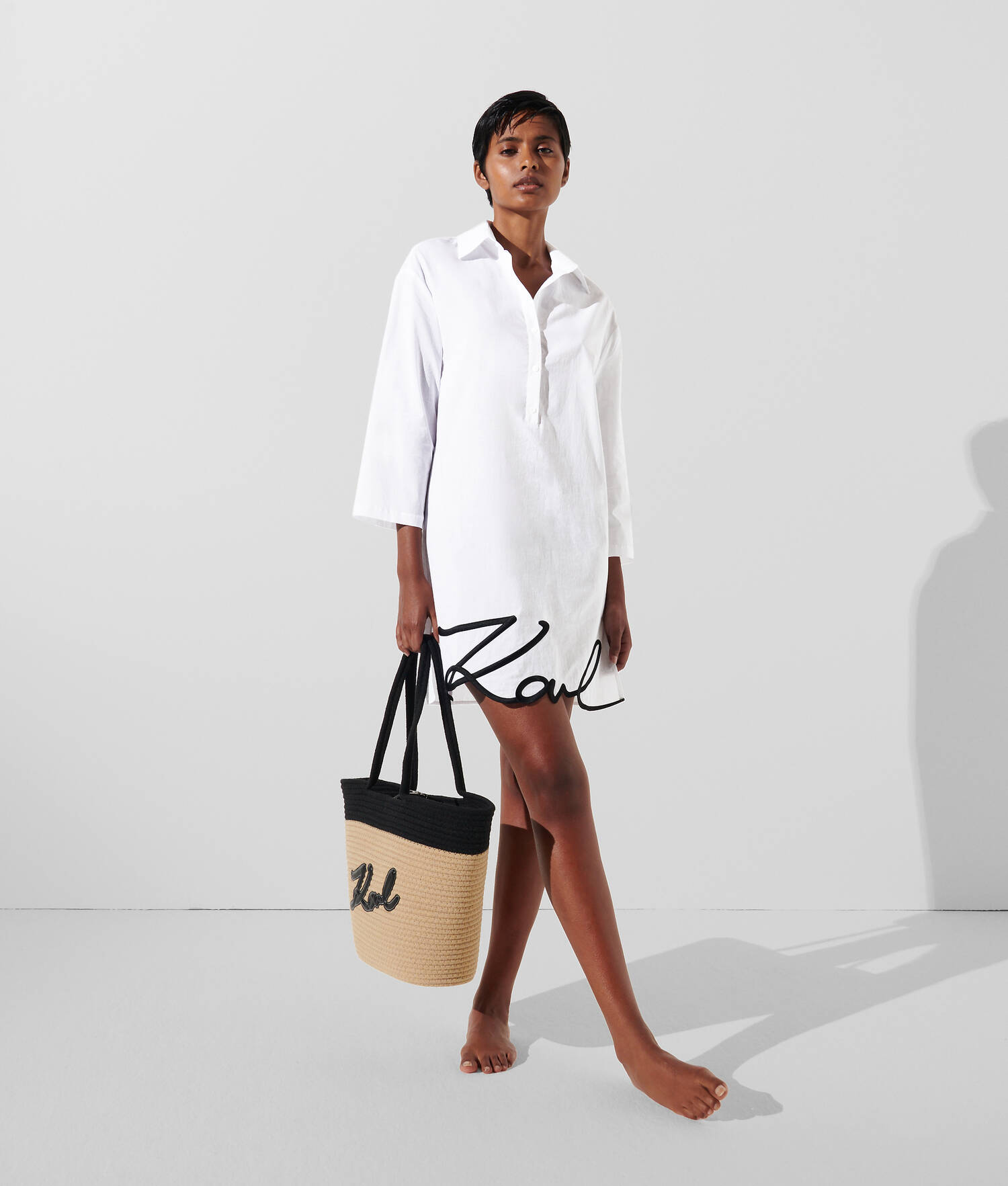 ROBE CHEMISE DE PLAGE KARL SIGNATURE