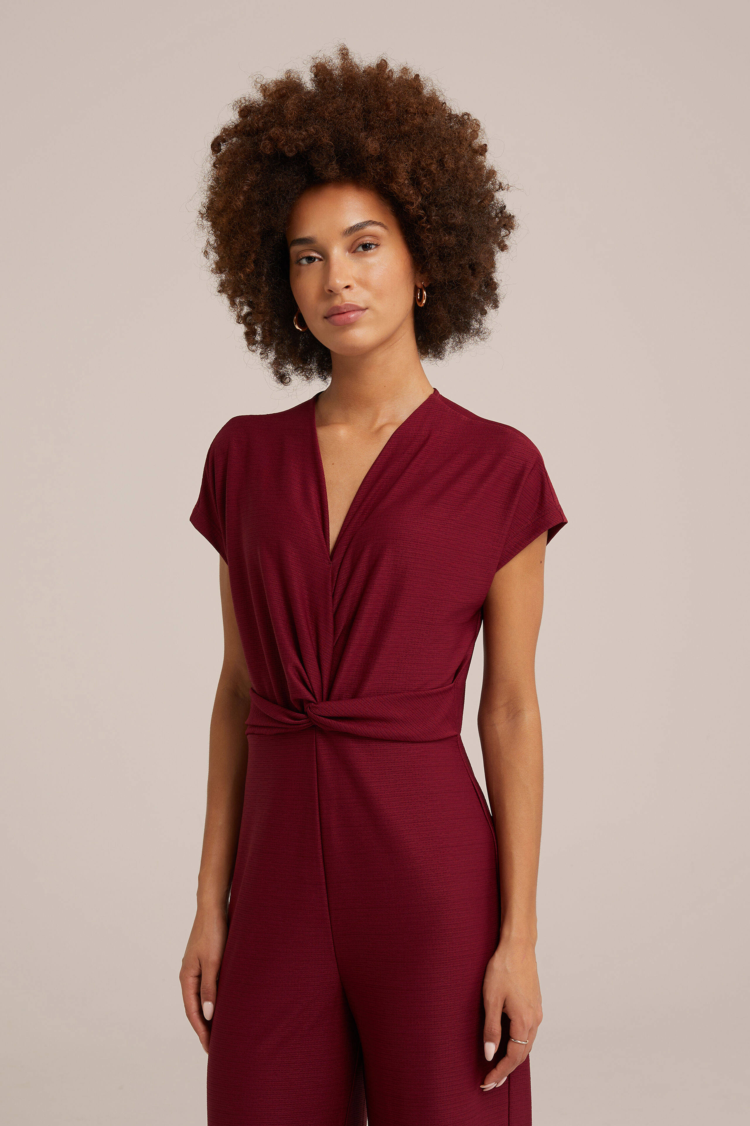 WE Fashion jumpsuit donkerrood