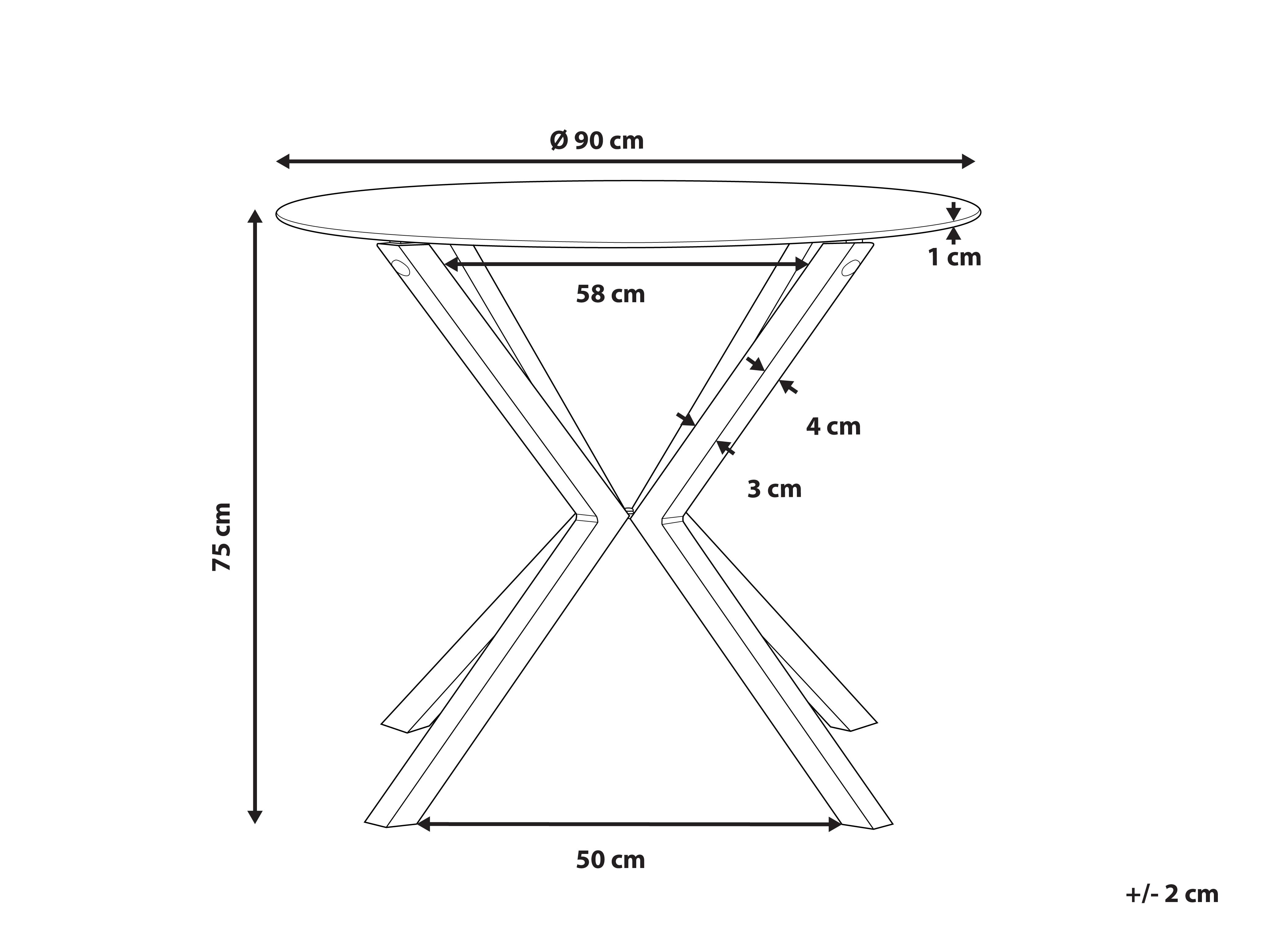 Eettafel ALTURA Transparant 90 cm 90 cm