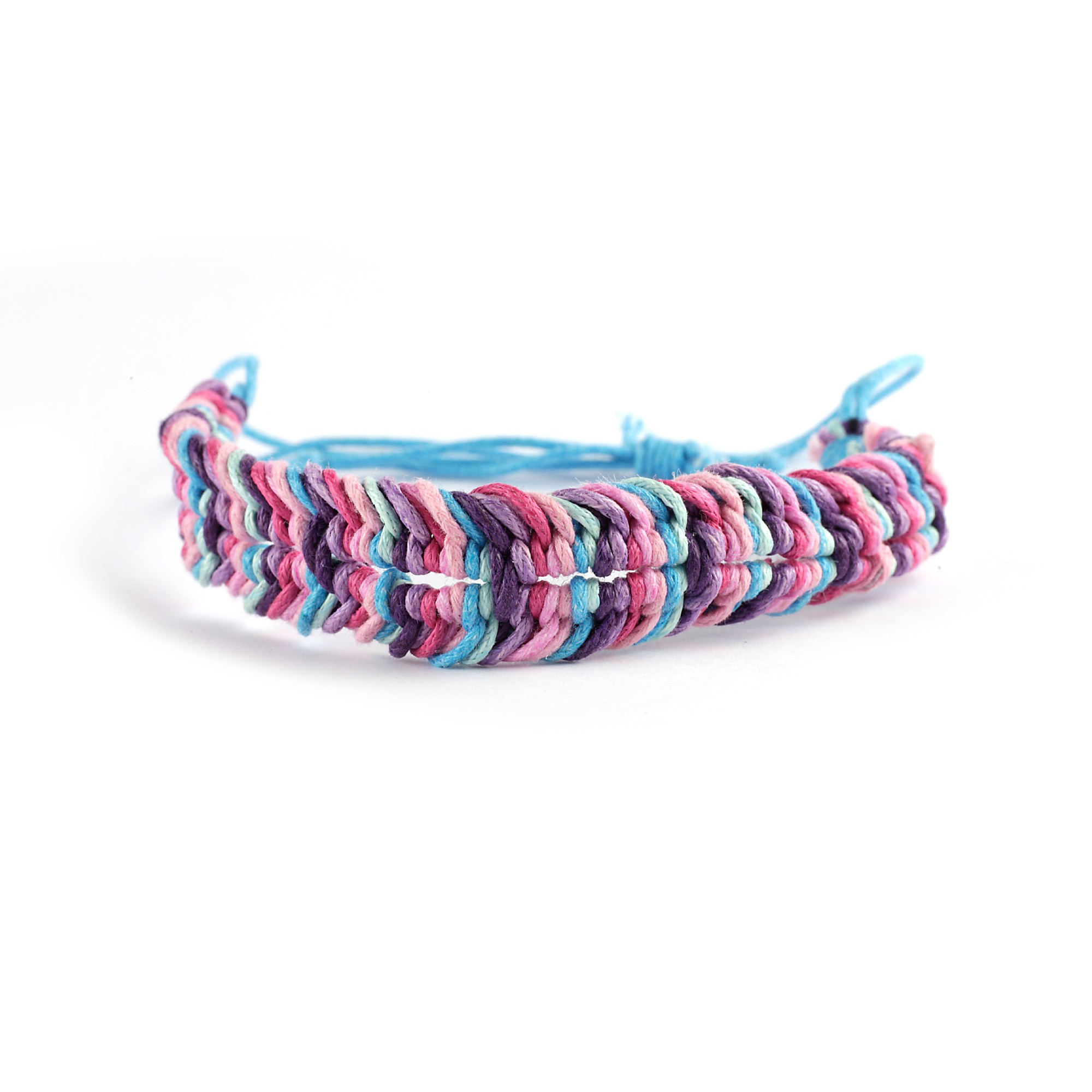 Armband geflochten, blau, pink, lila, Ø 10 cm günstig bestellen