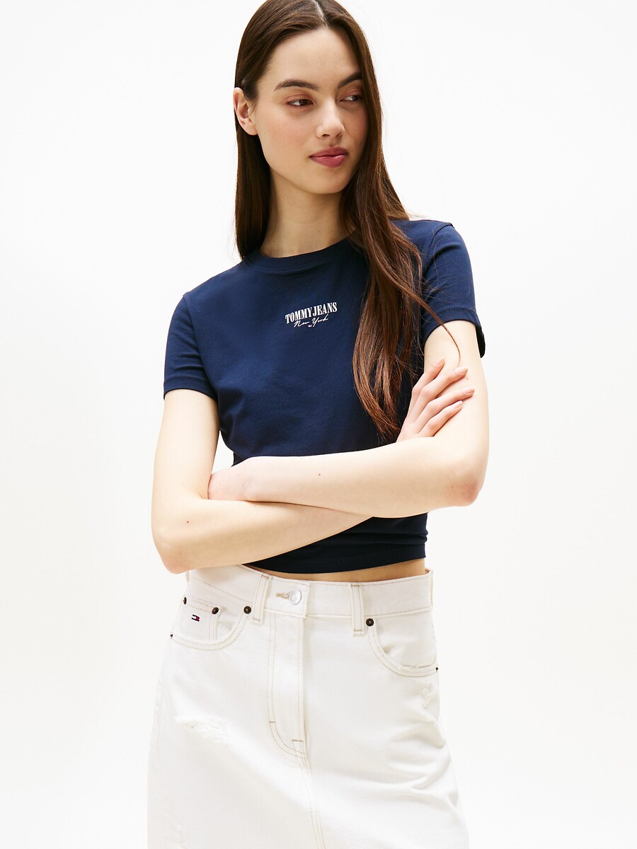 TOMMY JEANS<br>Camiseta de manga curta com gola redonda