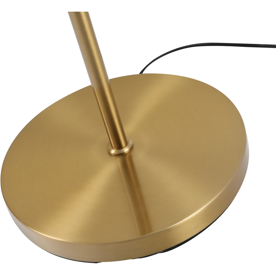 HOMCOM Stehlampe mit 2 Lampenschirmen gold, weiß