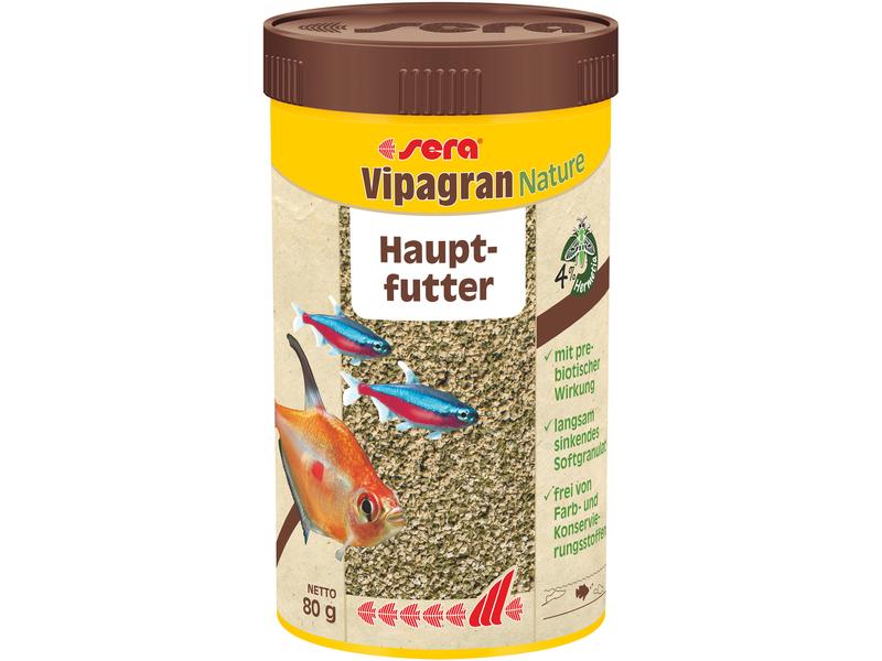 sera Vipagran Nature, 250 ml, 80g Alleinfuttermittel für alle Zierfische