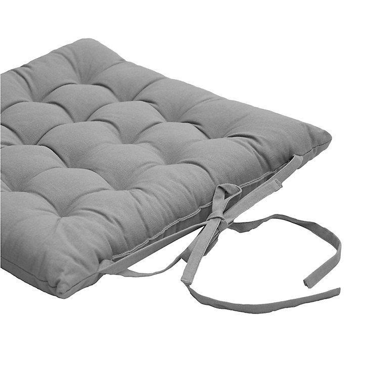 Lot 4 galettes de chaise gris L.40 x l.40 cm