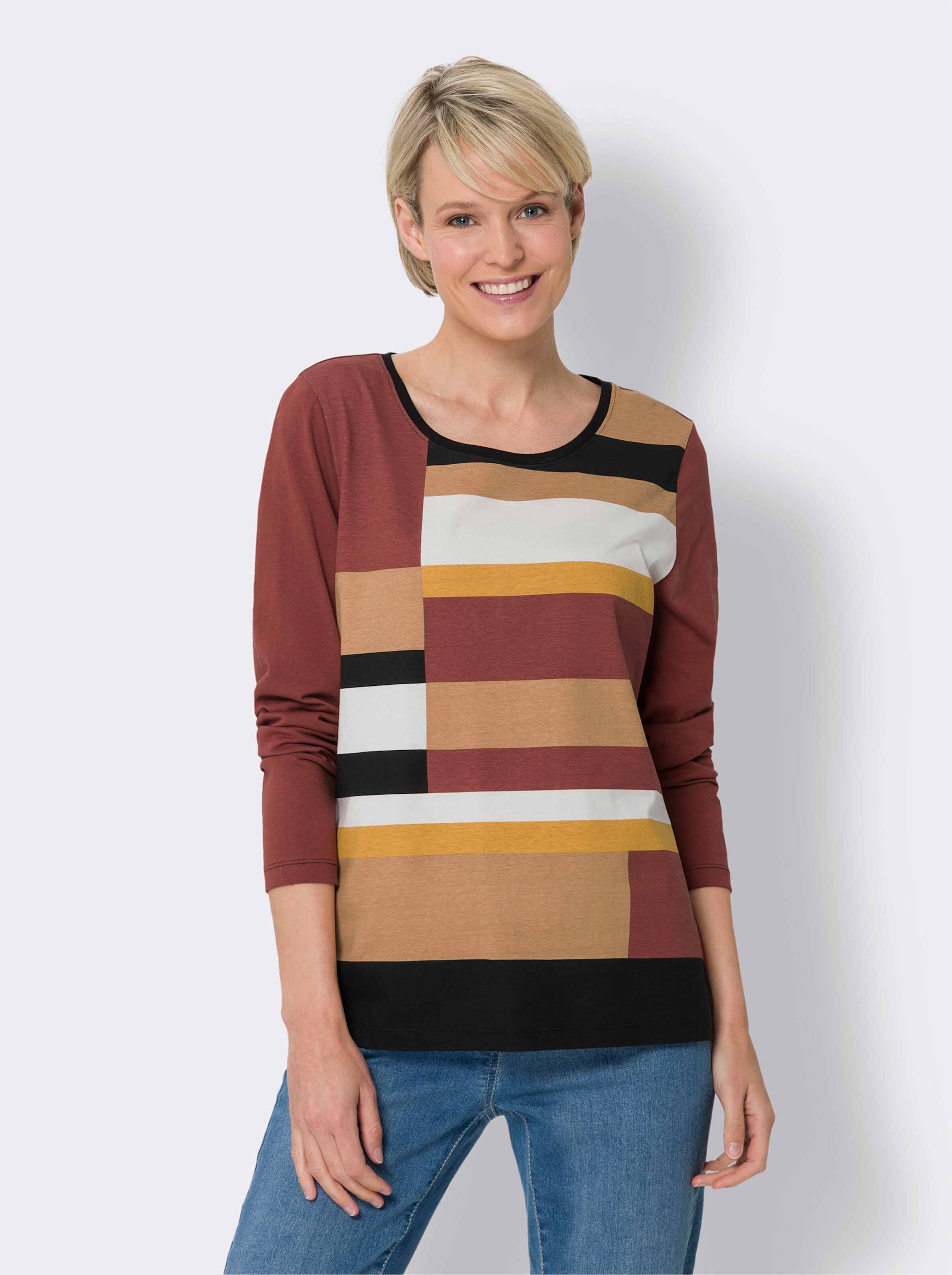 Rundhalsshirt aus reiner Baumwolle