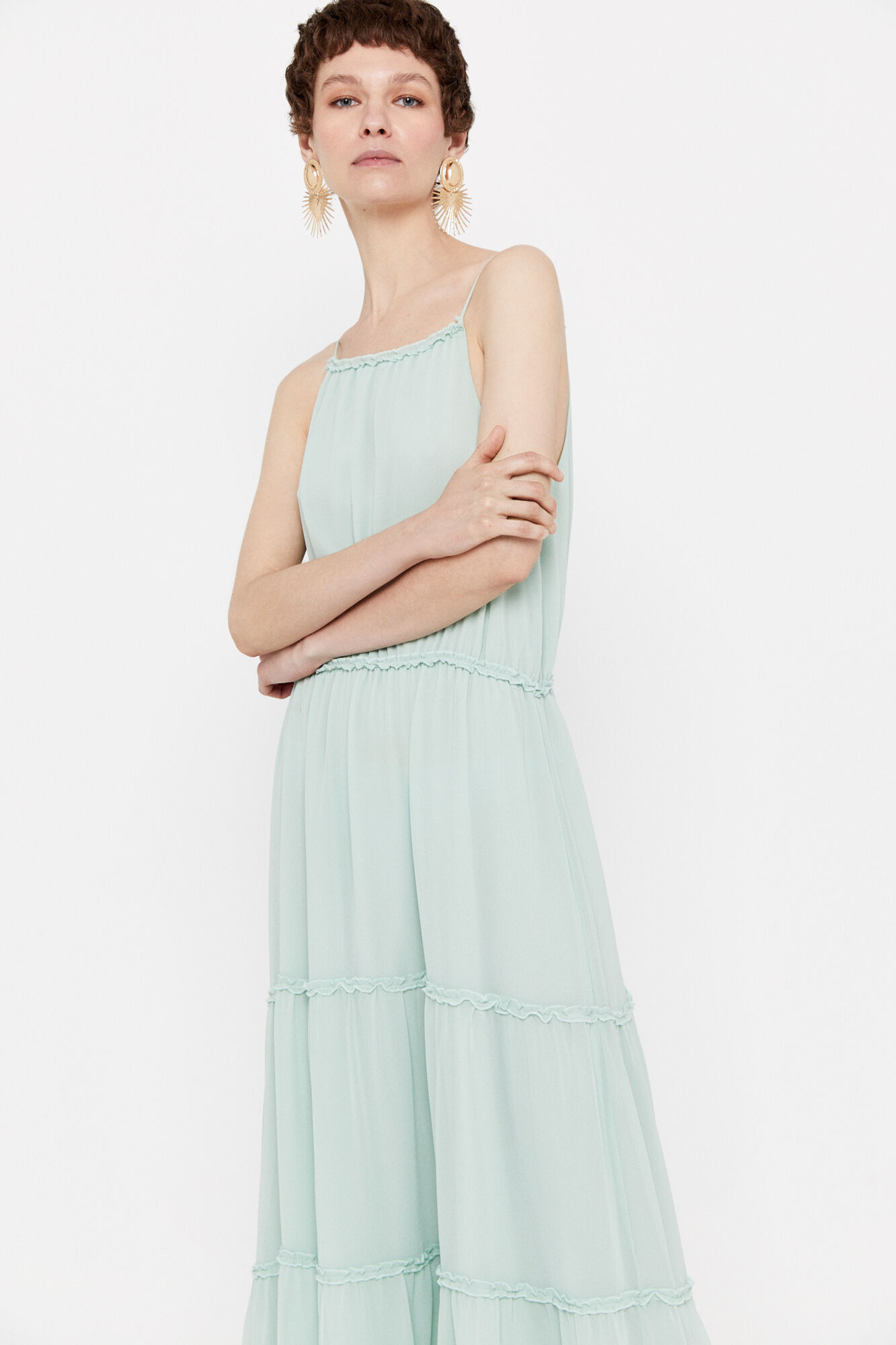 Vestido longo sustentável - Verde