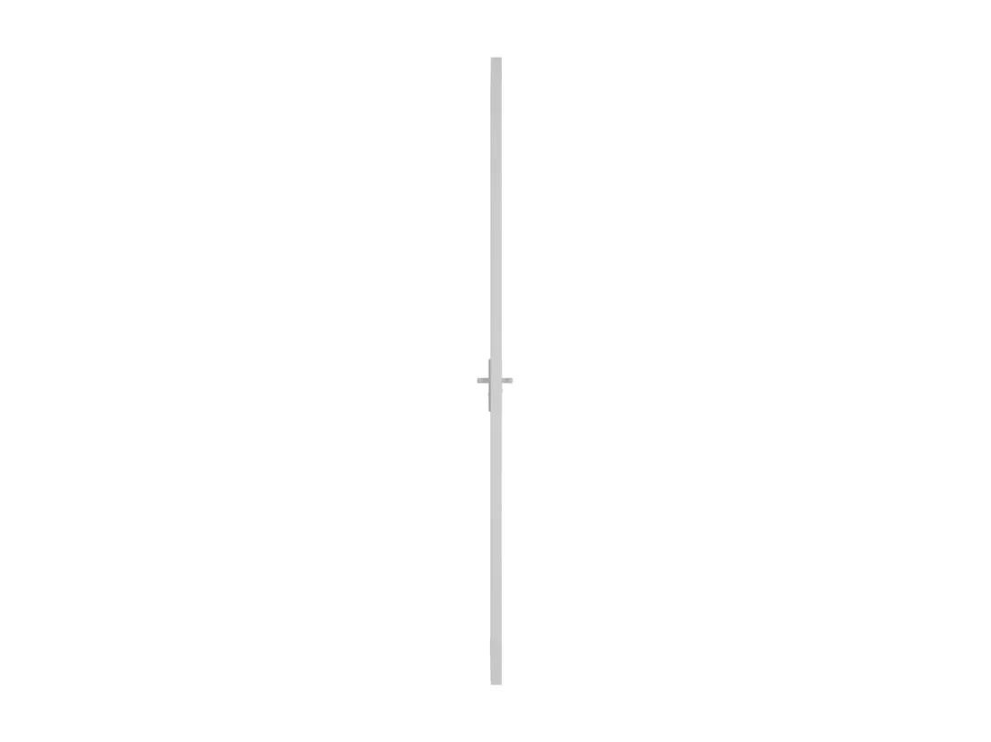 Porte intérieure 83x201,5 cm Blanc Verre ESG et aluminium