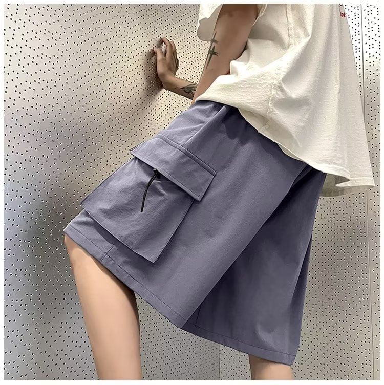 Urtishia - Cargoshorts met trekkoord en effen taille, middelhoge taille