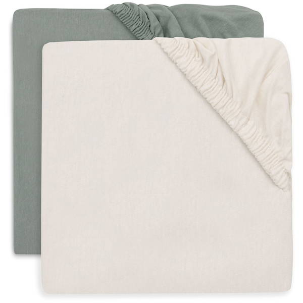JolleinJollein   Spannbettlaken Jersey 40x90cm 2er Pack sea green/ivory