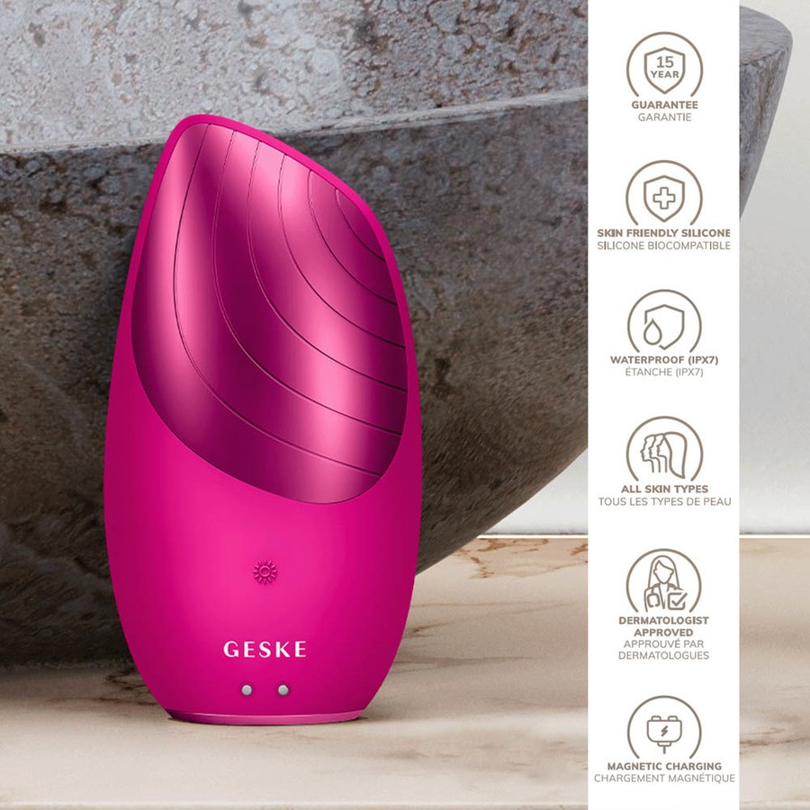 GESKE Sonic Thermo Facial Brush 6 in 1 Magenta