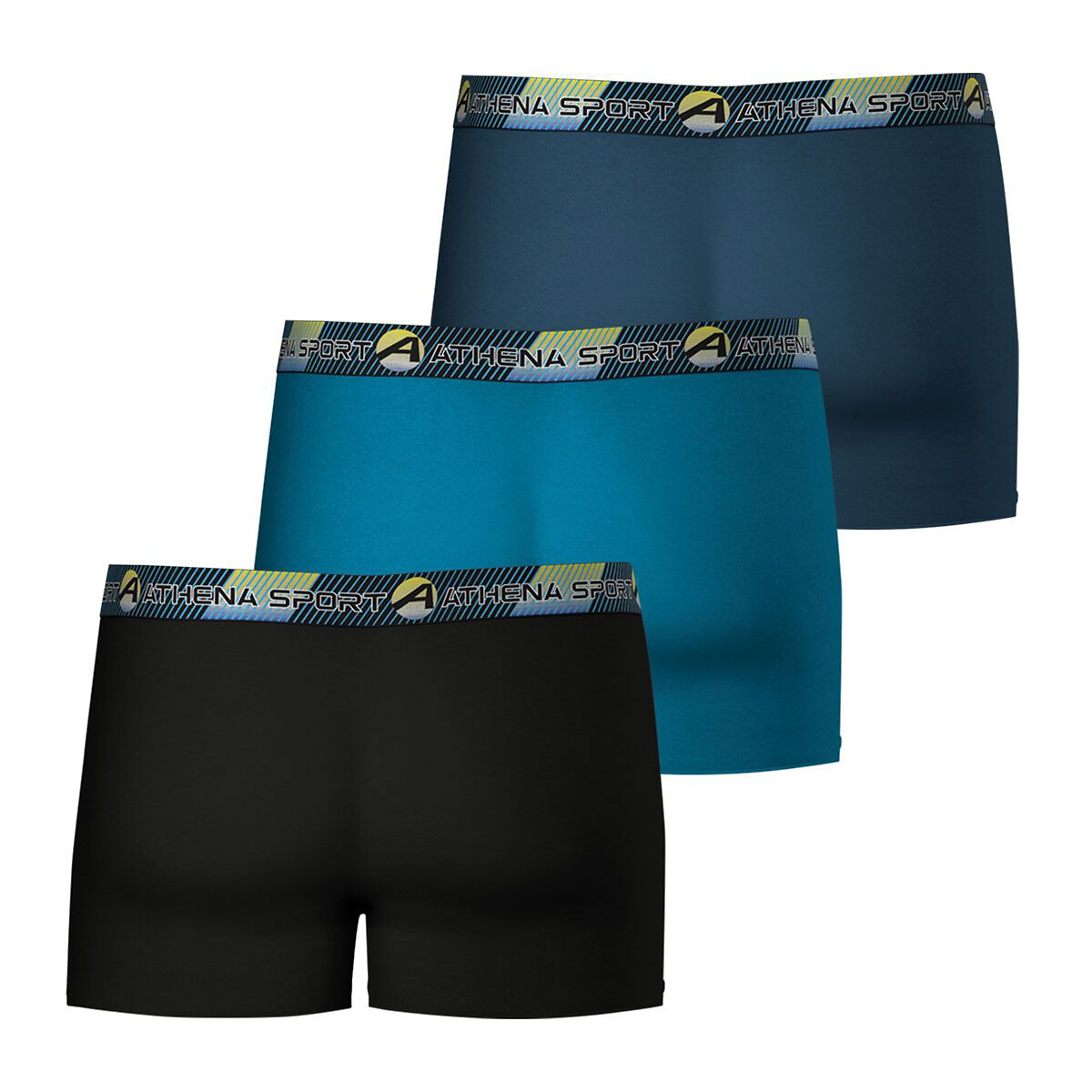 ATHENA<br>Conjunto de 3 shorts boxer longos para treino
