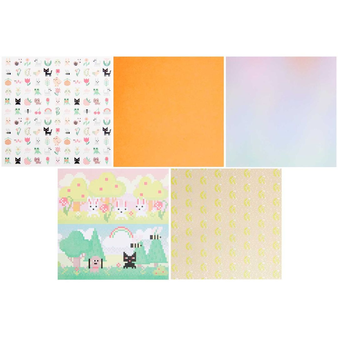 Vouwpapier origami futschikato - pixel - 50st