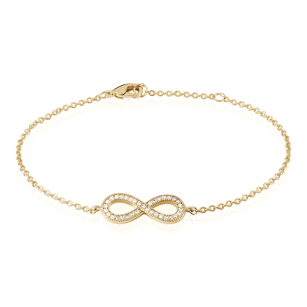 Bracelet Merane Plaqué Or Jaune Oxyde De Zirconium