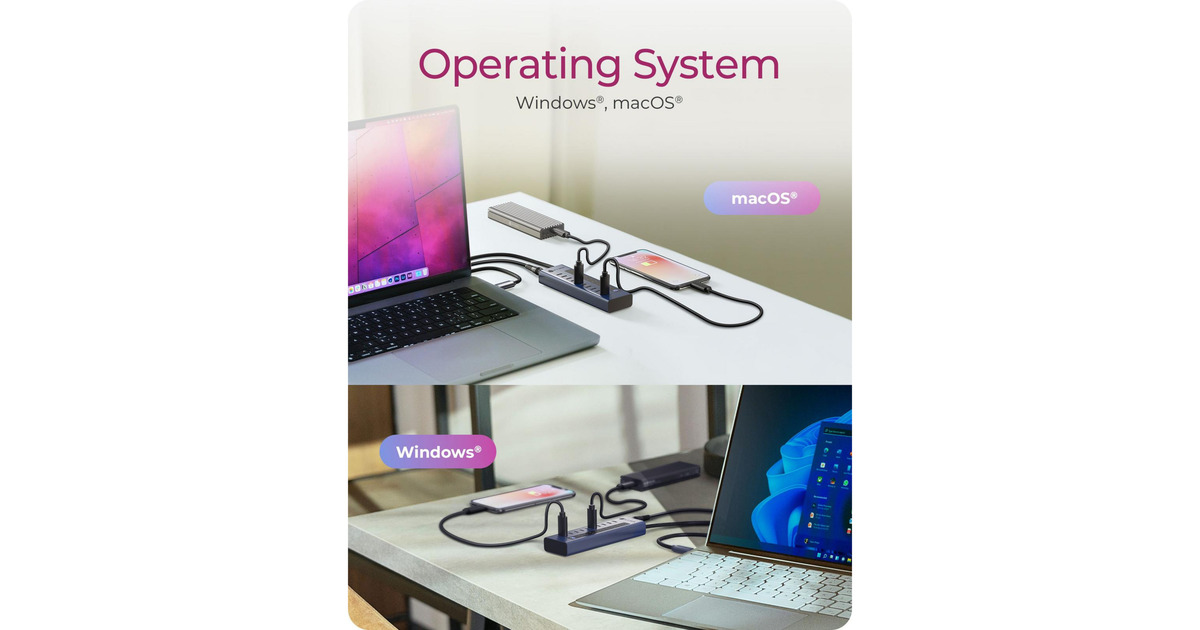 ICY BOXIB-HUB1450-C31 usb-hub  (Antraciet)