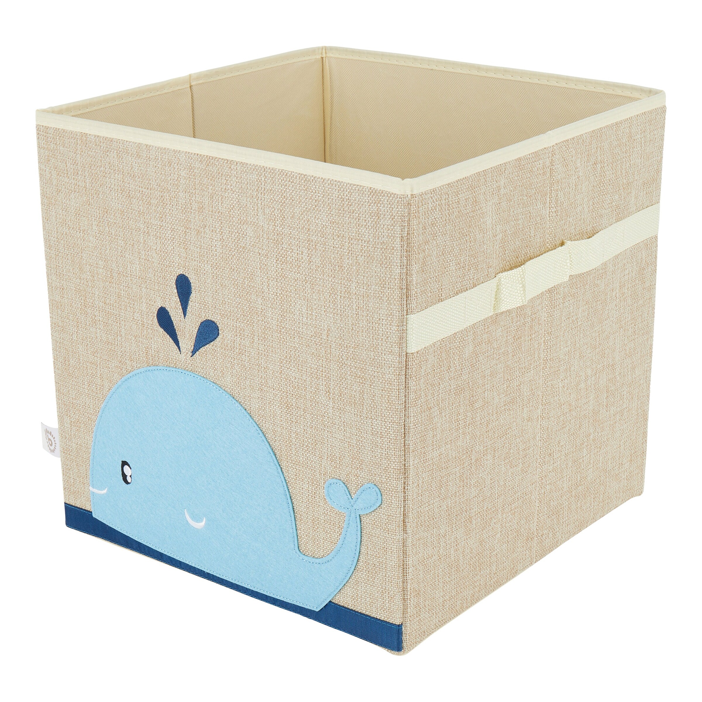 Bieco Aufbewahrungsbox 32x32x32 cm Wal / beige / braun / blau