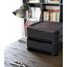 Module de classement STONE, 2 tiroirs, PP, noir